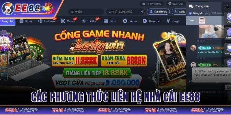 Các phương thức kết nối tổng đài của nhà cái EE88