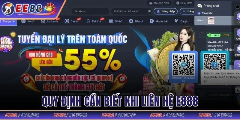 Quy định khi liên hệ E888